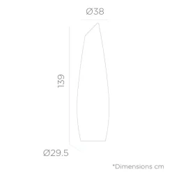 LED Stehleuchte außen 140 cm IP65 2700K Stecker Kabel