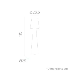LED Stehleuchte außen 110 cm IP65 Akku Dimmer Farbwechsel RGBW