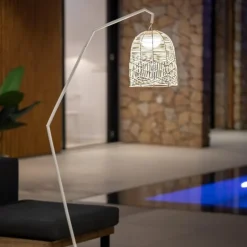 LED Stehleuchte außen Akku 165 cm hoch IP54 2700 K dimmbar