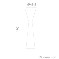 LED Stehleuchte außen Akku Dimmer Farbwechsel 170 cm IP65