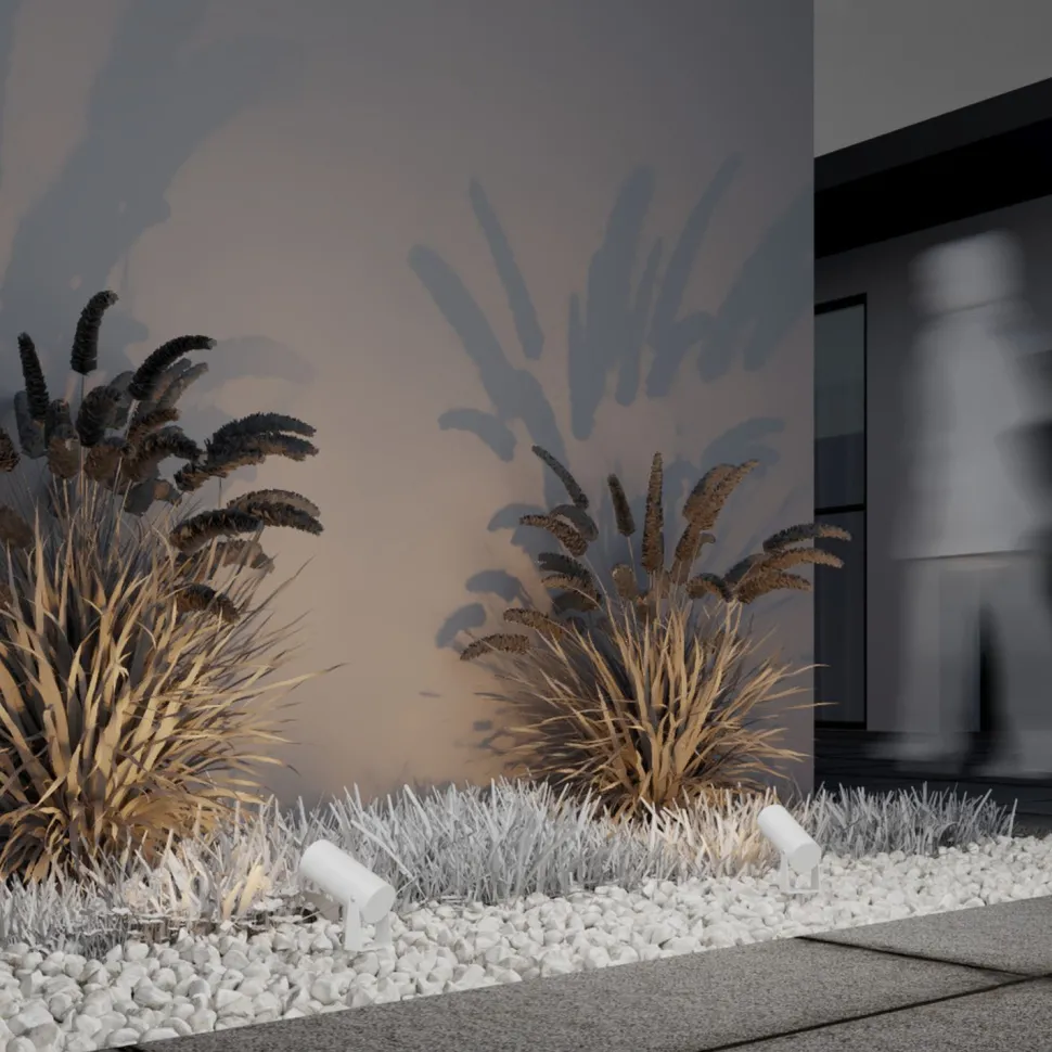 LED Stehleuchte außen Aluminium Glas 15,9 cm hoch IP65