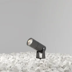 LED Stehleuchte außen mit Erdspieß Glas Aluminium IP65