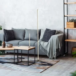 LED Stehleuchte Metall dimmbar 18 W 150 cm in Silber