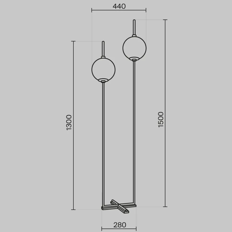 LED Stehleuchte Metall Glas 150 cm hoch in Messing Weiß
