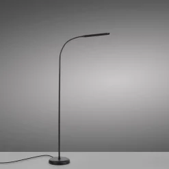 LED Stehleuchte Metall Schwarz Touch 125 cm verstellbar