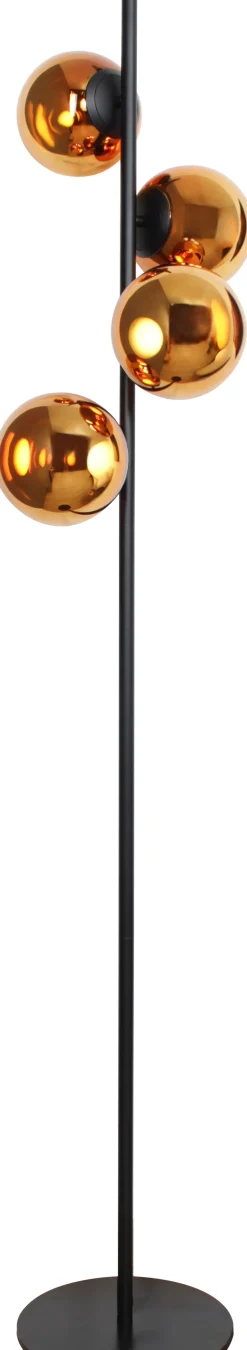 LED Stehleuchte Schwarz Bernstein 160 cm 40 W Modern