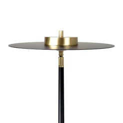 LED Stehleuchte Wohnzimmer 145 cm Eisen Messing massiv