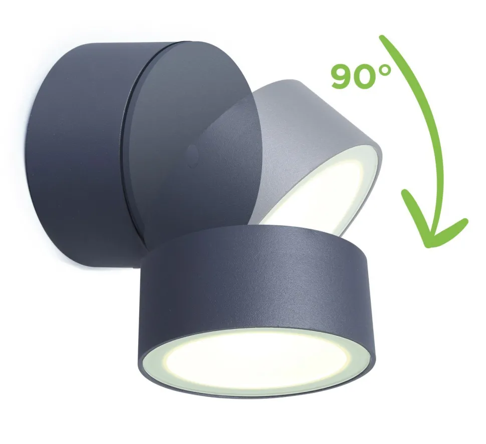 LED Strahler außen Aluminium verstellbar IP54 Anthrazit