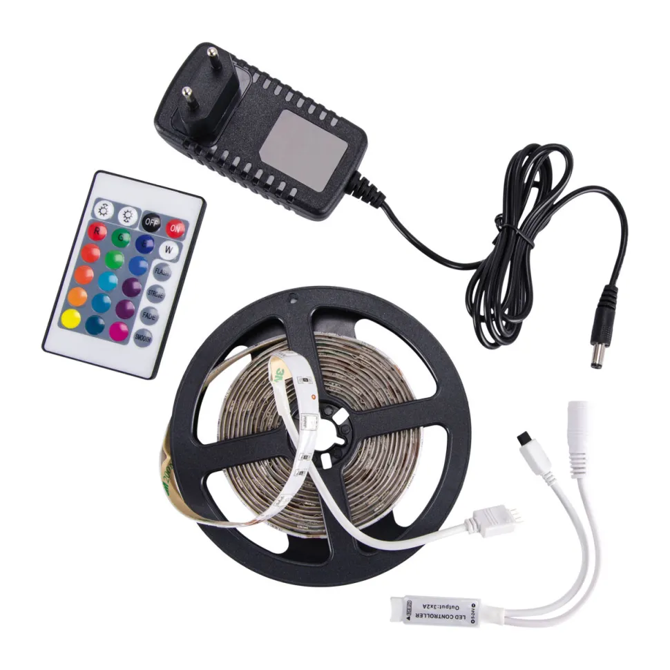 LED Strip Farbwechsel RGB Netzstecker Fernbedienung 3m