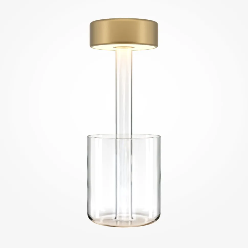 LED Tischlampe Glas Dimmer Touch Ø 12 cm rund 34,8 cm