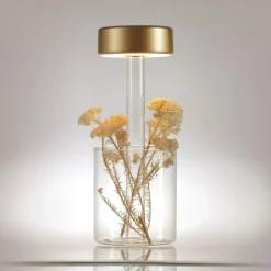 LED Tischlampe Glas Dimmer Touch Ø 12 cm rund 34,8 cm