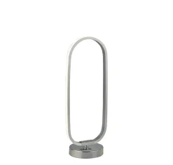 LED Tischlampe in Chrom 33 cm 3000 K warmweißes Licht