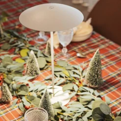 LED Tischlampe kabellos Akku Touch H: 40 cm IP44 Weiß