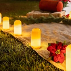 LED Tischlampe kabellos tragbar Akku Dimmer IP54 2000K Outdoor