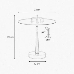 LED Tischlampe Messing Eisen H: 28 cm 2700 K Modern