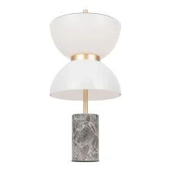 LED Tischlampe Metall Glas 46 cm hoch rund 500 lm MARIA