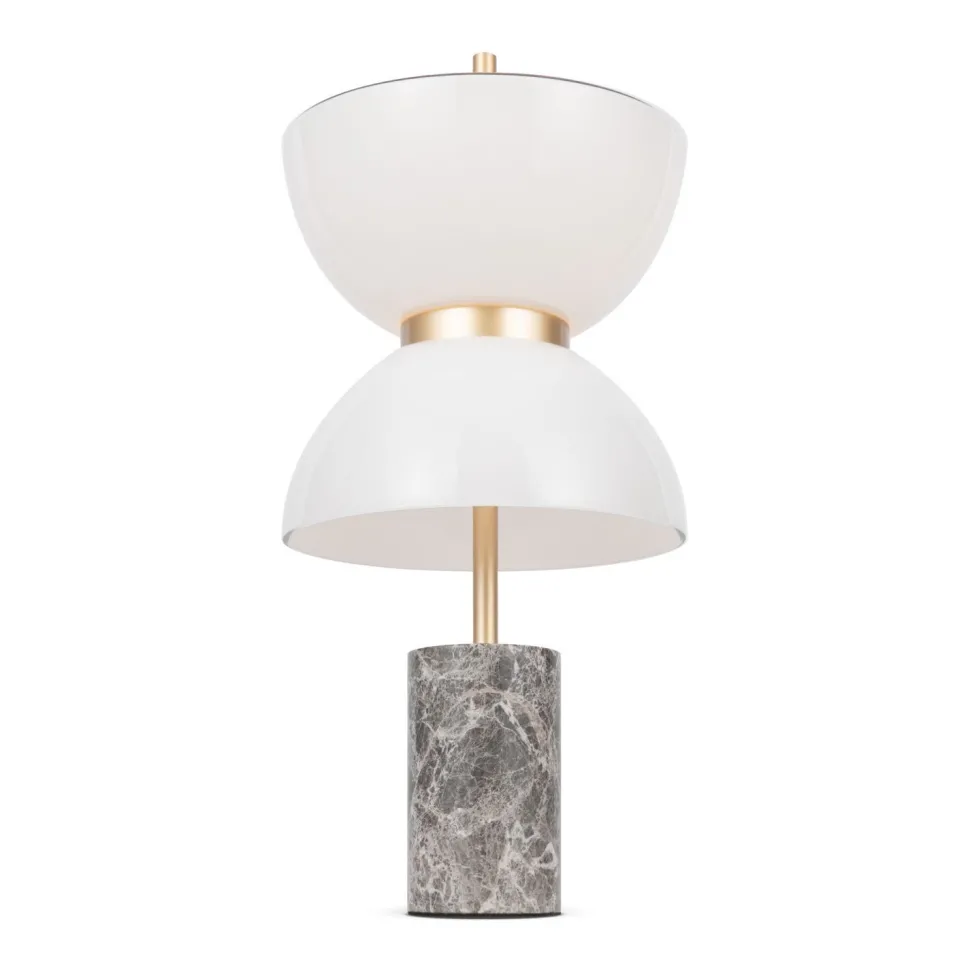 LED Tischlampe Metall Glas 46 cm hoch rund 500 lm MARIA