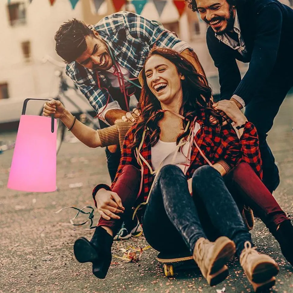 LED Tischlampe mit Lautsprecher Dimmer Farbwechsel