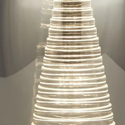 LED Tischlampe Rauchglas H: 20,5 cm Ø 11,5 cm 3000 K