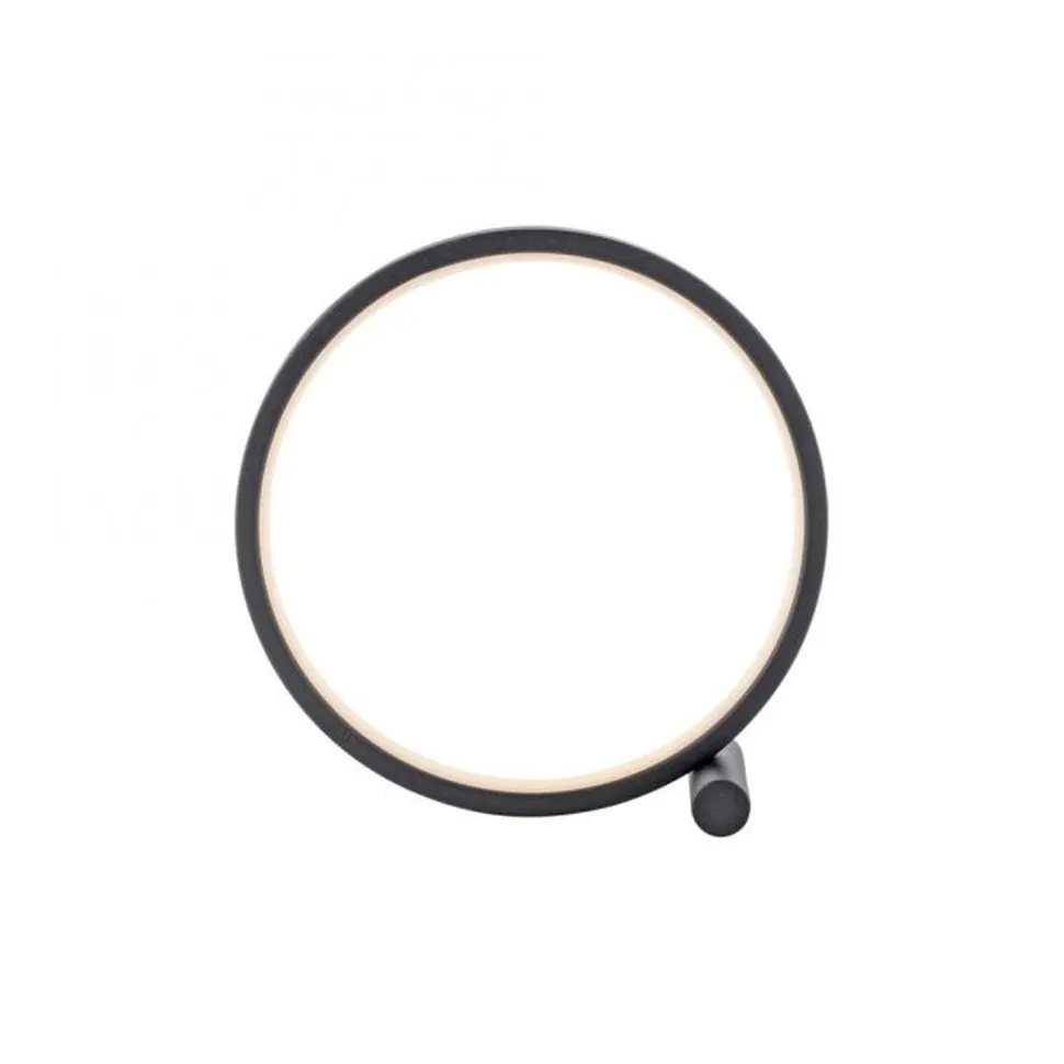 LED Tischlampe Schwarz Metall Ring H:25,5 cm 1290 lm