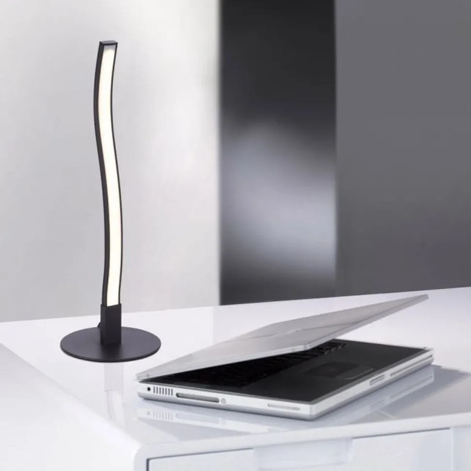 LED Tischlampe Schwarz Metall 30 cm 300 lm blendarm