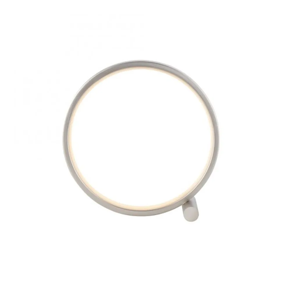 LED Tischlampe Silber Metall Ring H:25,5 cm 3000 K 10 W