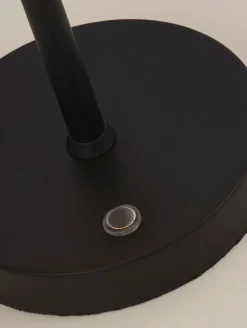 LED Tischlampe Touch Dimmer Schwarz Rauchgrau 39 cm