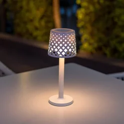 LED Tischlampe Touch IP44 31 cm Weiß 3000 K tragbar