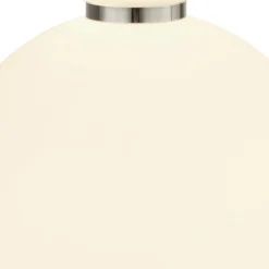 LED Tischleuchte 3000 K 34,5 cm Glas Metall Weiß Chrom