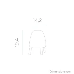 LED Tischleuchte Akku Touch Dimmer IP43 19,4 cm tragbar