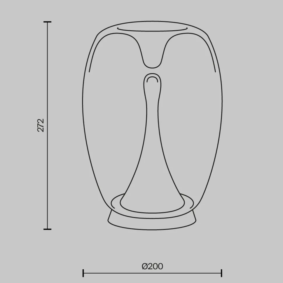 LED Tischleuchte Aluminium Rauchglas D: 20 cm 27,2 cm