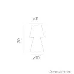 LED Tischleuchte außen kabellos Dimmer Farbwechsel 20 cm IP43