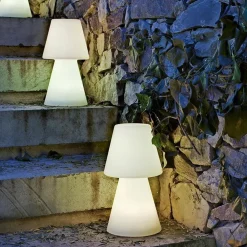 LED Tischleuchte außen kabellos 45 cm Farbwechsel Dimmer IP65