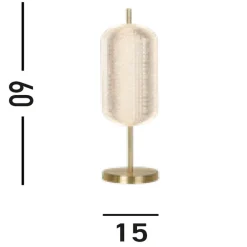 LED Tischleuchte dimmbar Metall 60 cm in Messing 3000 K