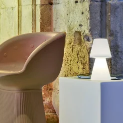 LED Tischleuchte kabellos 30 cm Dimmer Farbwechsel IP65 außen