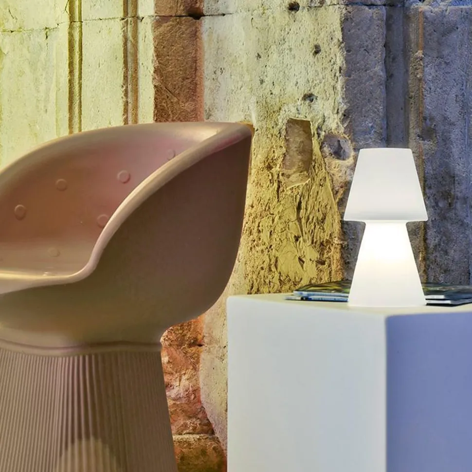 LED Tischleuchte kabellos 30 cm Dimmer Farbwechsel IP65 außen