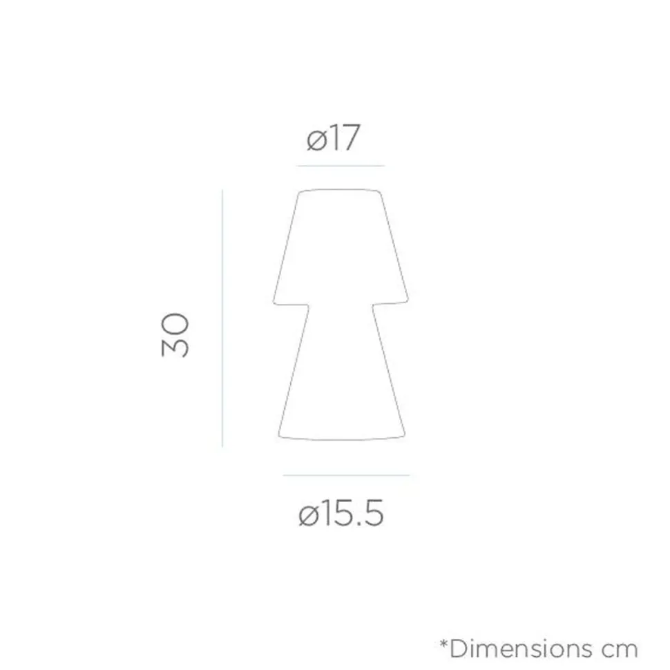 LED Tischleuchte kabellos 30 cm Dimmer Farbwechsel IP65 außen