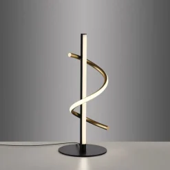 LED Tischleuchte Metall 3000 K 2100 lm Schwarz Messing