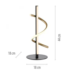 LED Tischleuchte Metall 3000 K 2100 lm Schwarz Messing