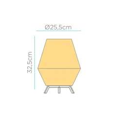 LED Tischleuchte Outdoor kabellos 32,5 cm IP65 Dimmer