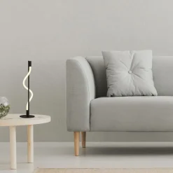 LED Tischleuchte Touch 56 cm Schwarz matt Weiß