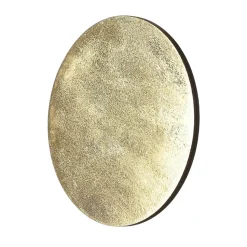 LED Wandlampe Ø 15 cm in Gold 3000 K 60 lm Holz Metall