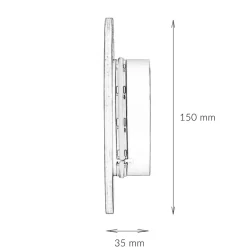 LED Wandlampe Ø 15 cm in Gold 3000 K 60 lm Holz Metall