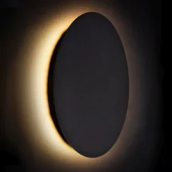 LED Wandlampe Ø 25 cm rund Schwarz 3000 K 130 lm Metall