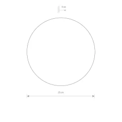 LED Wandlampe Ø 25 cm rund Schwarz 3000 K 130 lm Metall