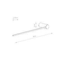 LED Wandlampe 3000 K 360 lm Schwarz indirektes Licht