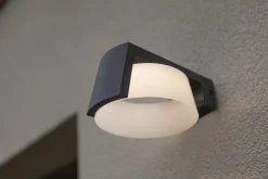 LED Wandlampe Aluminium Anthrazit B:16 cm IP44 1000 lm