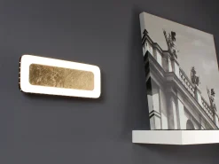 LED Wandlampe Aluminium Gold Schwarz 3000 K B:30 cm