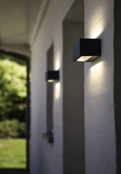 LED Wandlampe Aluminium Schwarz 3000 K IP54 Up Down