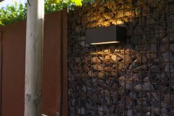 LED Wandlampe Aluminium Schwarz 3000 K IP54 Up Down